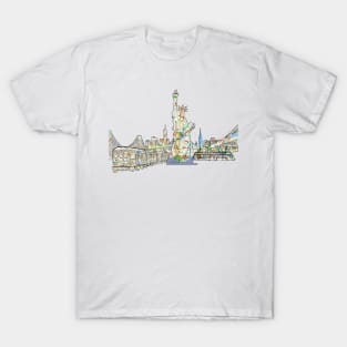 NYC Statue of Liberty Brooklyn Bridge Staten Island ferry, and more T-Shirt